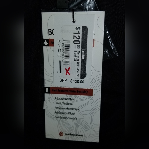 Mens XL Boulder Gear Kodiak Side Zip Snow Pants - Picture 5 of 7